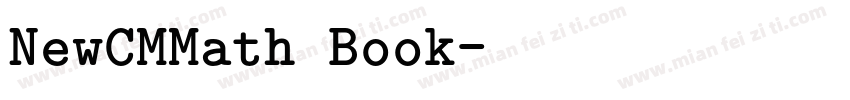 NewCMMath Book字体转换